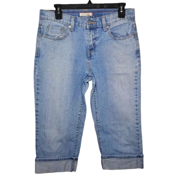 Levi's 515 Cuffed Denim Capris Size 8 - Picture 2 of 7